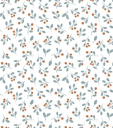 JÖRO - Papier peint enfant - Motif baie et feuille